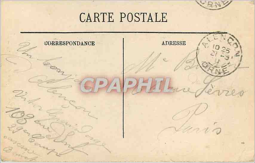 CPA Alencon Les Vieux Fosses du Chateau  — Rückseite