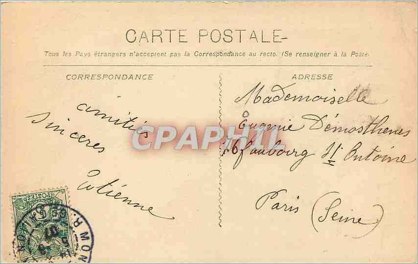 CPA Palavas les Flots Le Grand Hotel et les Villas  — Back
