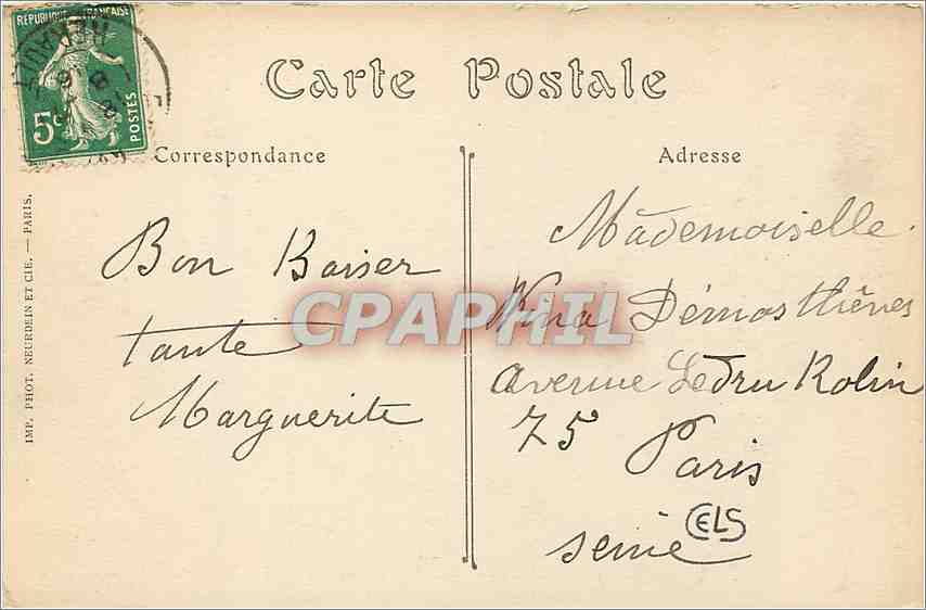 CPA Palavas les Flots La Plage Bateau — Back
