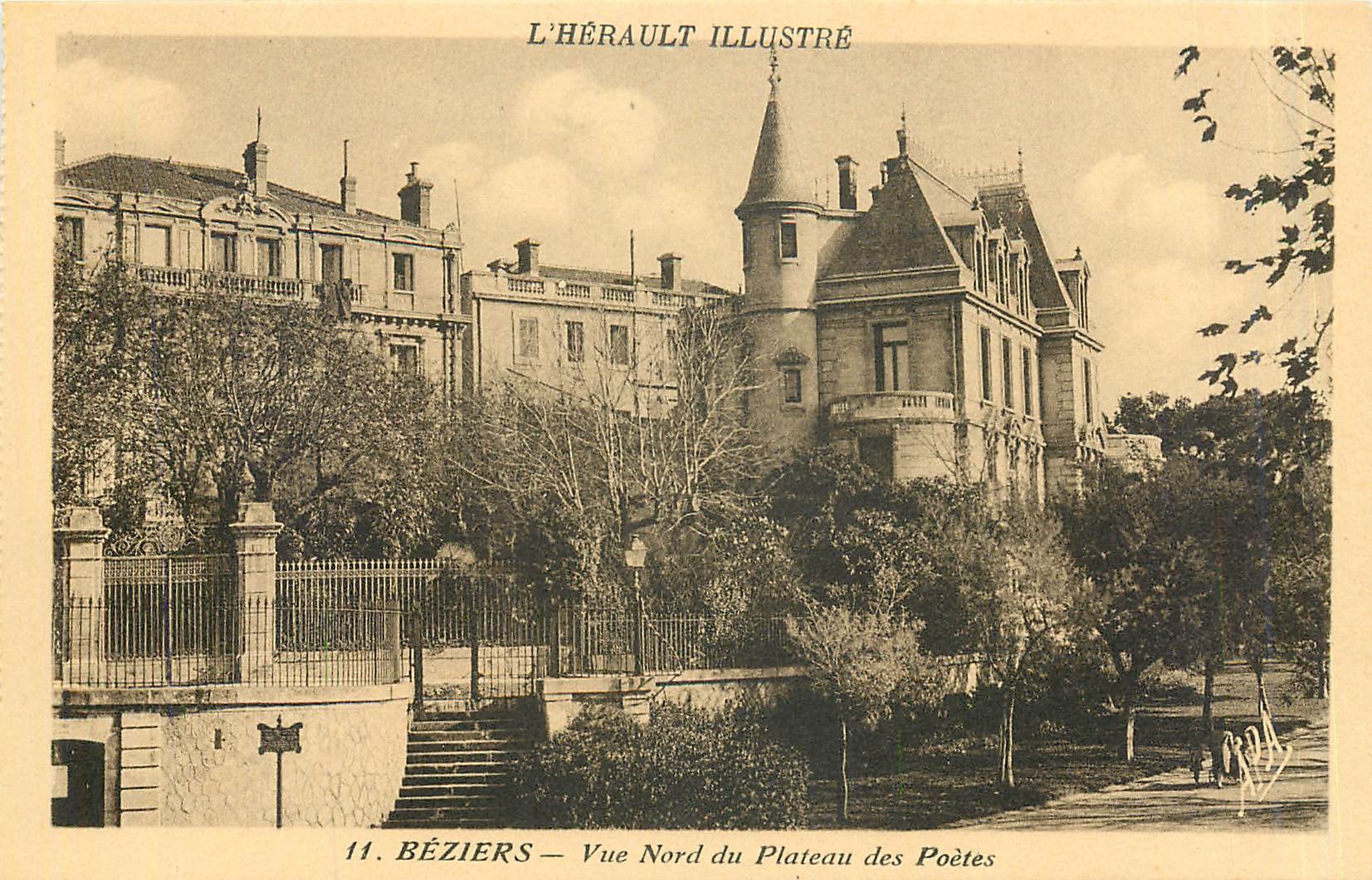 CPA L'Herault Illustre Beziers Vue Nord du Plateau des Poetes 