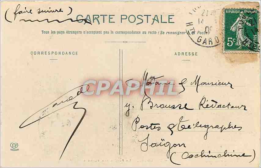 CPA Toulouse Le Jardin des Plantes  — Rückseite