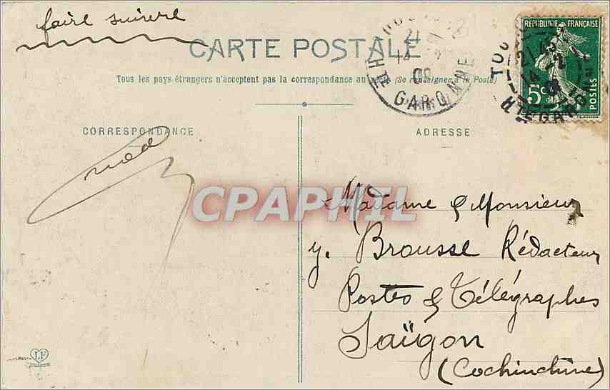 Toulouse — The Brienne Canal — Phototype Labouche Frères, Toulouse, no. 56 — Back