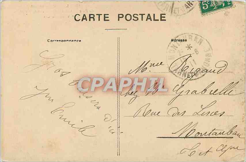 CPA Luchon Le Lac du Parc de l'Etablissement et la Statuz Vallee du Lys  — Rückseite