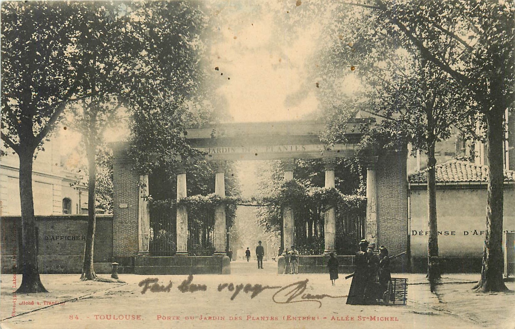 Toulouse - Porte du Jardin des Plantes (Entrée) - Allée St-Michel — D'Affichier, n°84