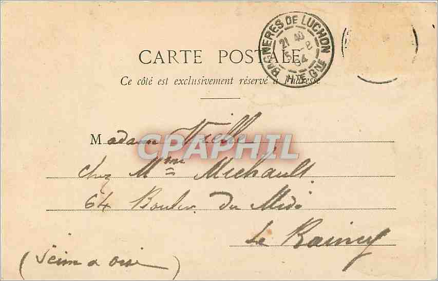 Toulouse - Porte du Jardin des Plantes (Entrée) - Allée St-Michel — D'Affichier, n°84 — Verso