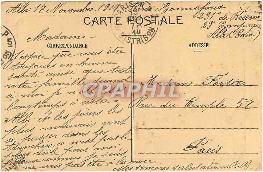 CPA Toulouse Cour de L'Hotel d'Assezat Angle de la Tour  — Rückseite