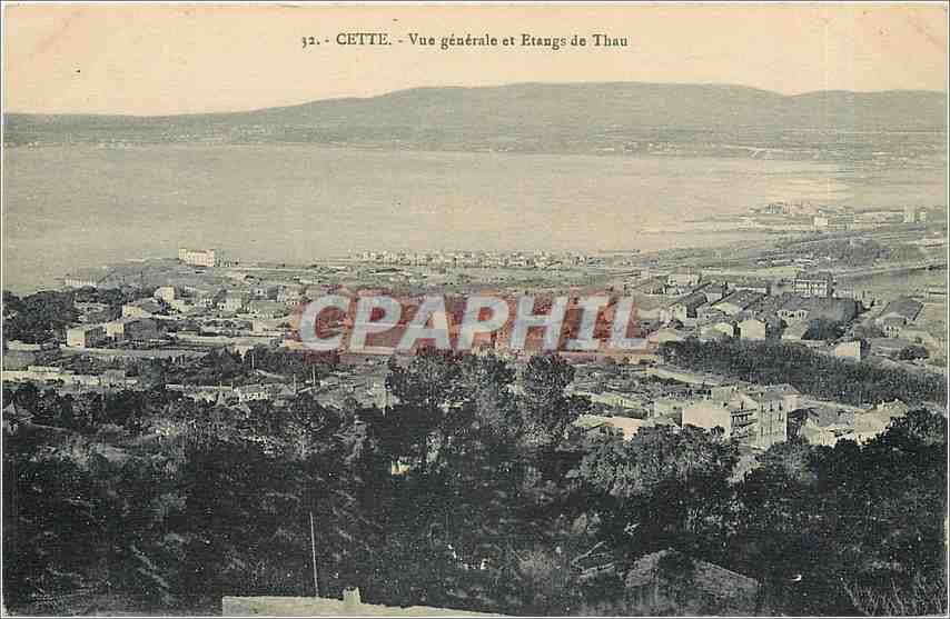 CPA Cette Vue generale et Etangs de Thau 