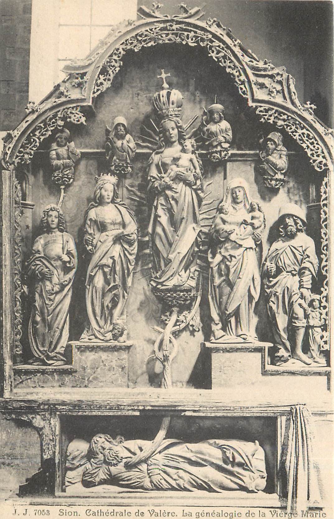 CPA Sion Cathedrale de Valere La Genealogie de la Vierge Marie 