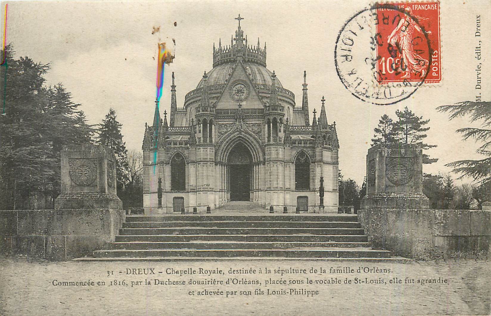 Dreux - Chapelle Royale — éditeur M. Durvie, n°31