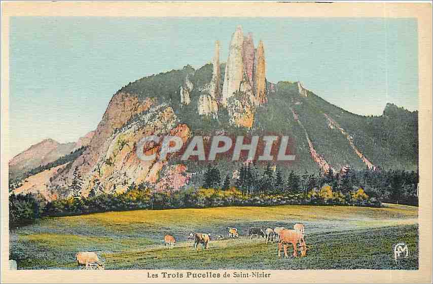 Les Trois Pucelles de Saint-Nizier — vue panoramique — Phototypie Martiniato Frères, n°519