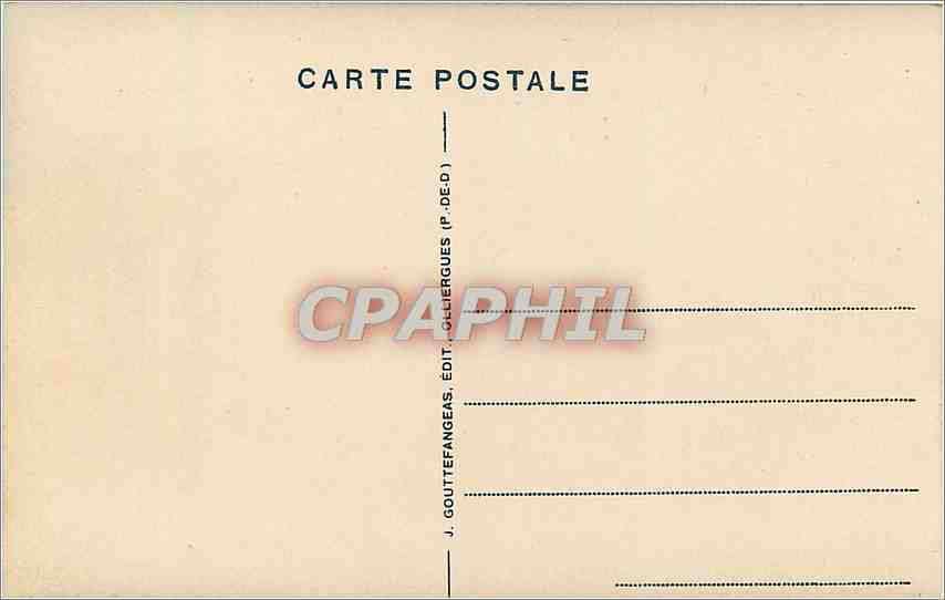 CPA G d'O Clermont Ferrand Square Biaise Pascal Perspective sur le Puy de Dome  — Verso