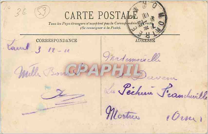 CPA Laval Vue generale prise du Jardin de la Perrine  — Rückseite