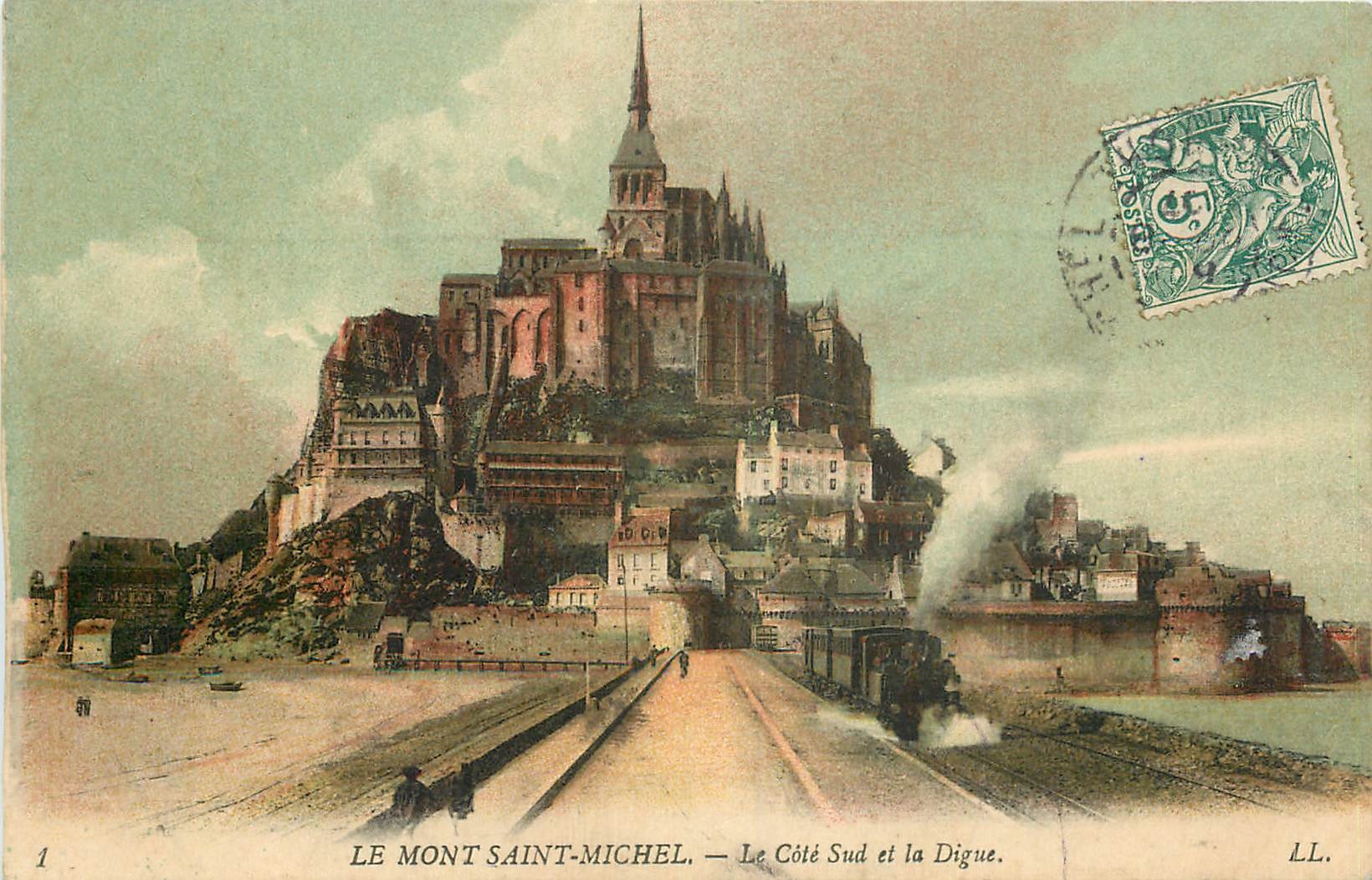 Le Mont Saint-Michel — Le Côté Sud et la Digue — LL.