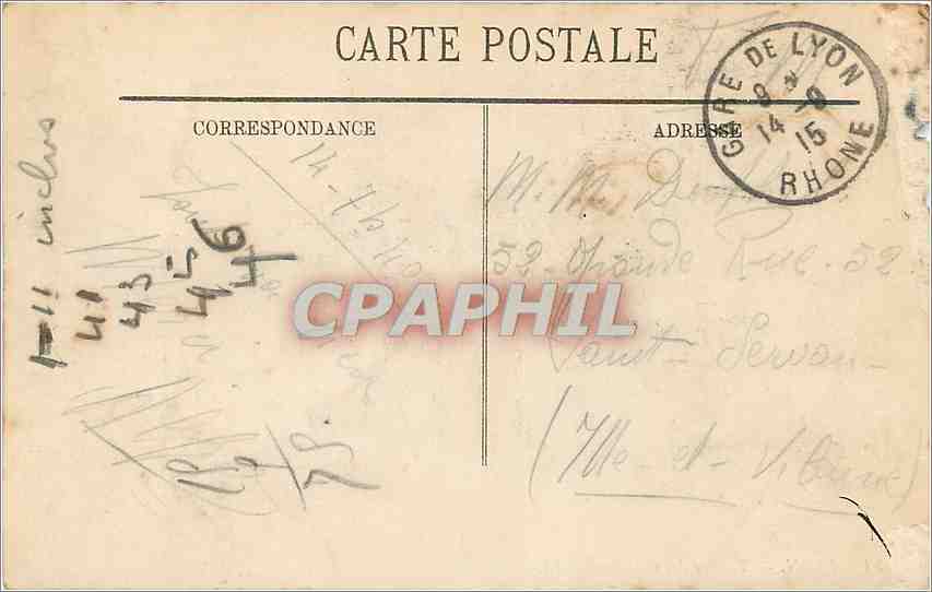 CPA Lyon Theatre des Celestins  — Verso