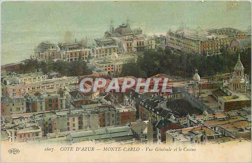 CPA Cote d'Azur Monte Carlo Vue generale et le Casino 
