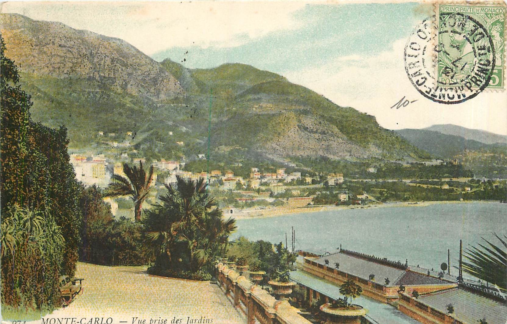 CPA Monte Carlo Vue prise des Jardins 