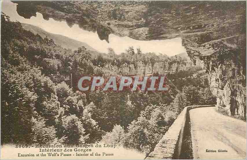 CPA Excursion aux Gorges du Loup Interieur des Gorges 