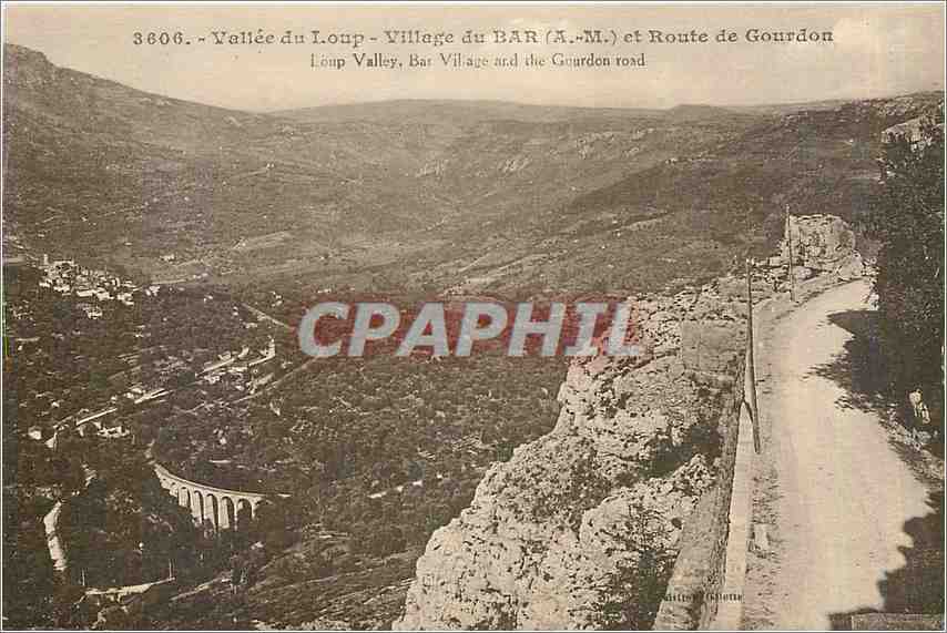 CPA Vallee du Loup Village du Bar AM et Route de Gourdon 