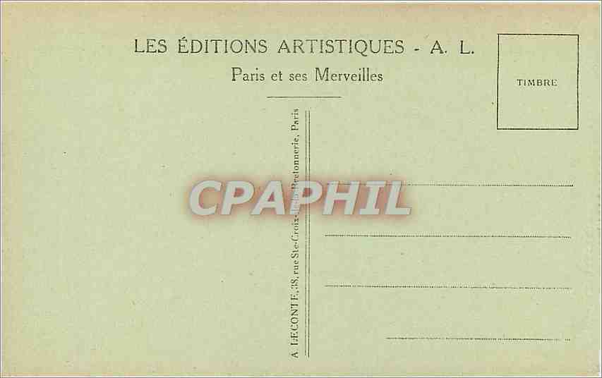 CPA Paris L'Hotel de Ville et le Pont d'Arcole  — Verso