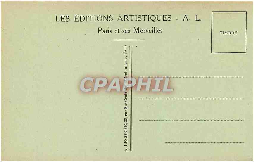 CPA Paris La Madeleine  — Verso