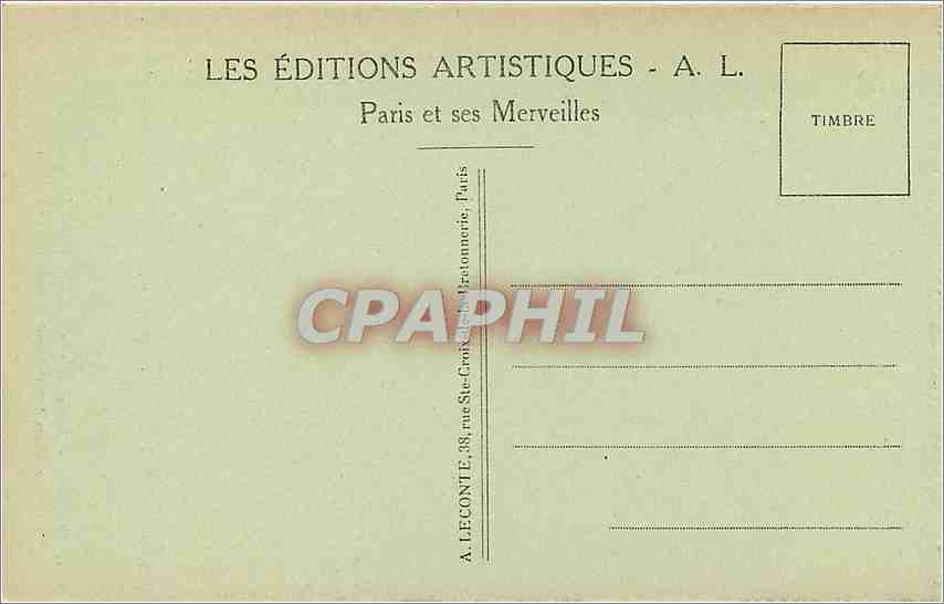 CPA Paris Hotel des Invalides Tombeau de Napoleon  — Rückseite