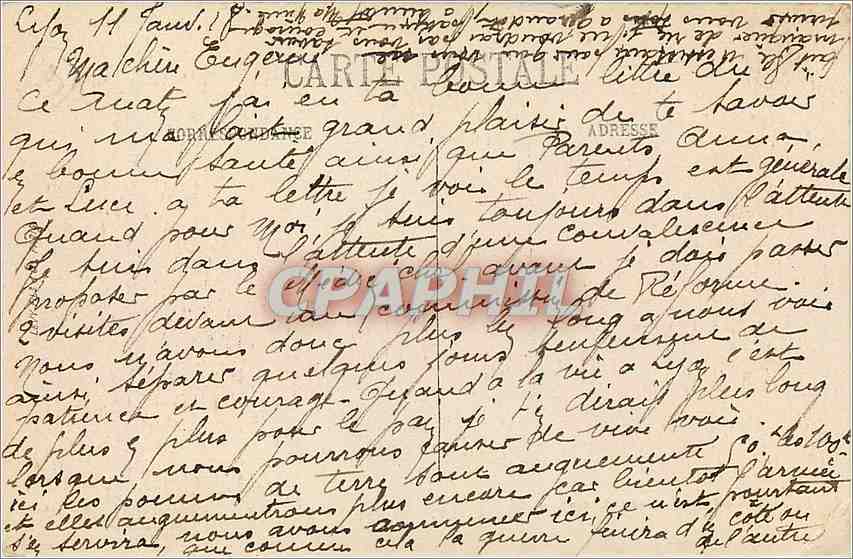 CPA Lyon Le Cours Morand  — Verso