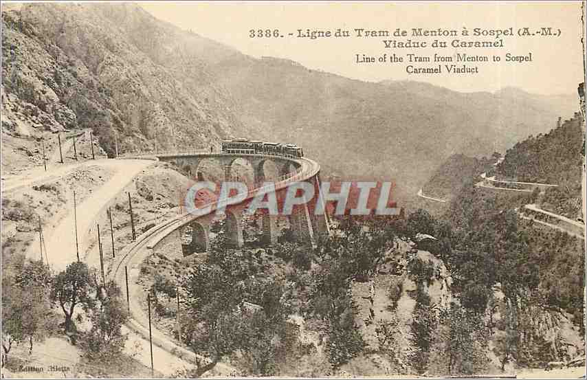 CPA Ligne du Tram de Menton a Sospel AM Viaduc du Caramel 