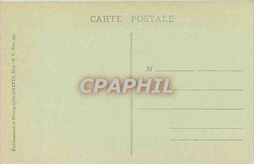 CPA Col Saint Jean Route de Nice a Sospel Les Lacets  — Back