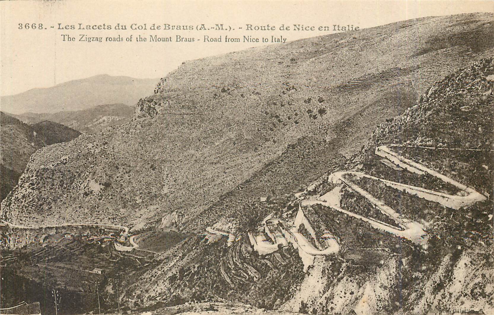 CPA Les Lacets du Col de Braus AM Route de Nice en Italie 