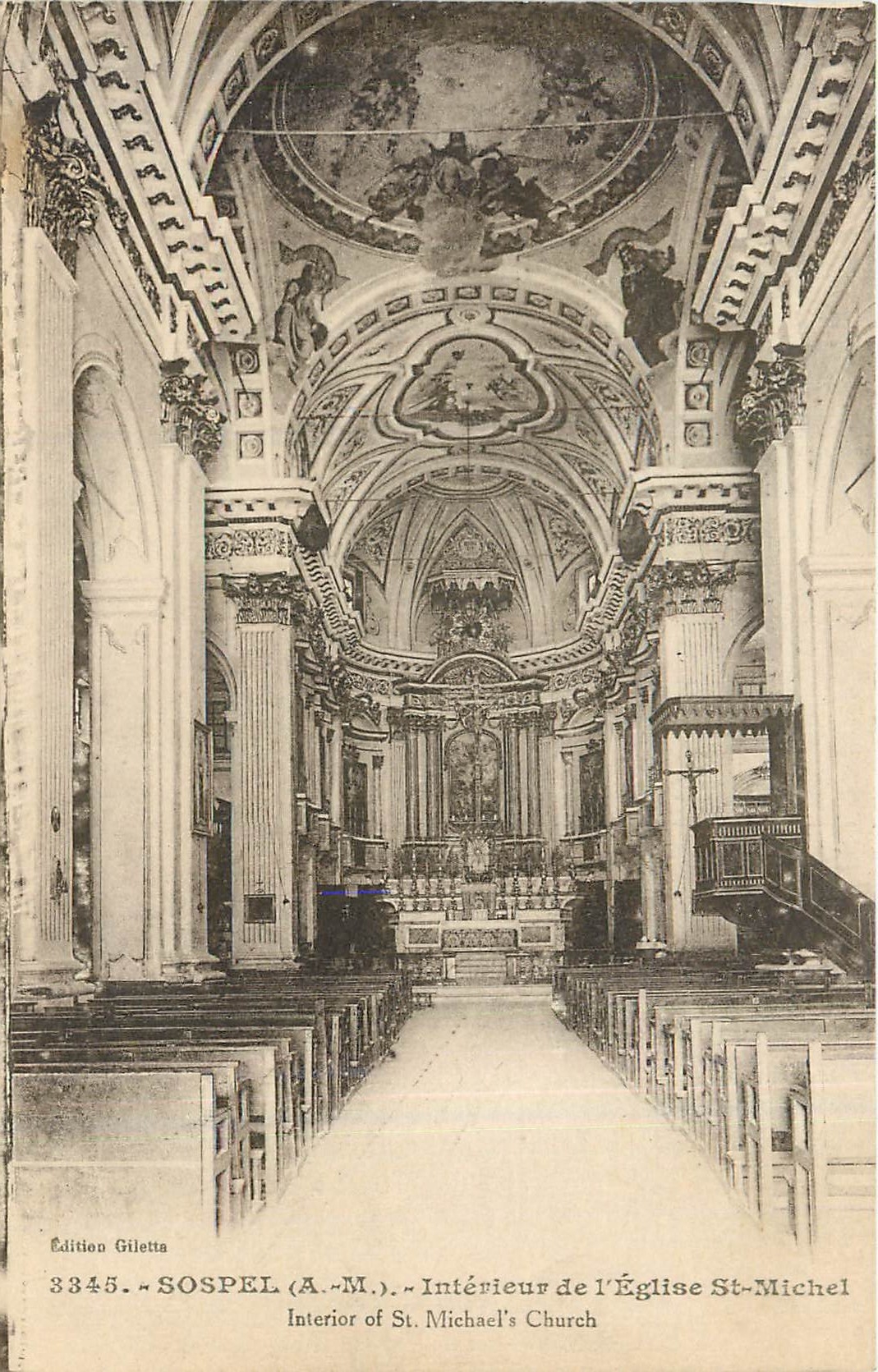 CPA Sospel AM Interieur de l'Eglise St Michel 