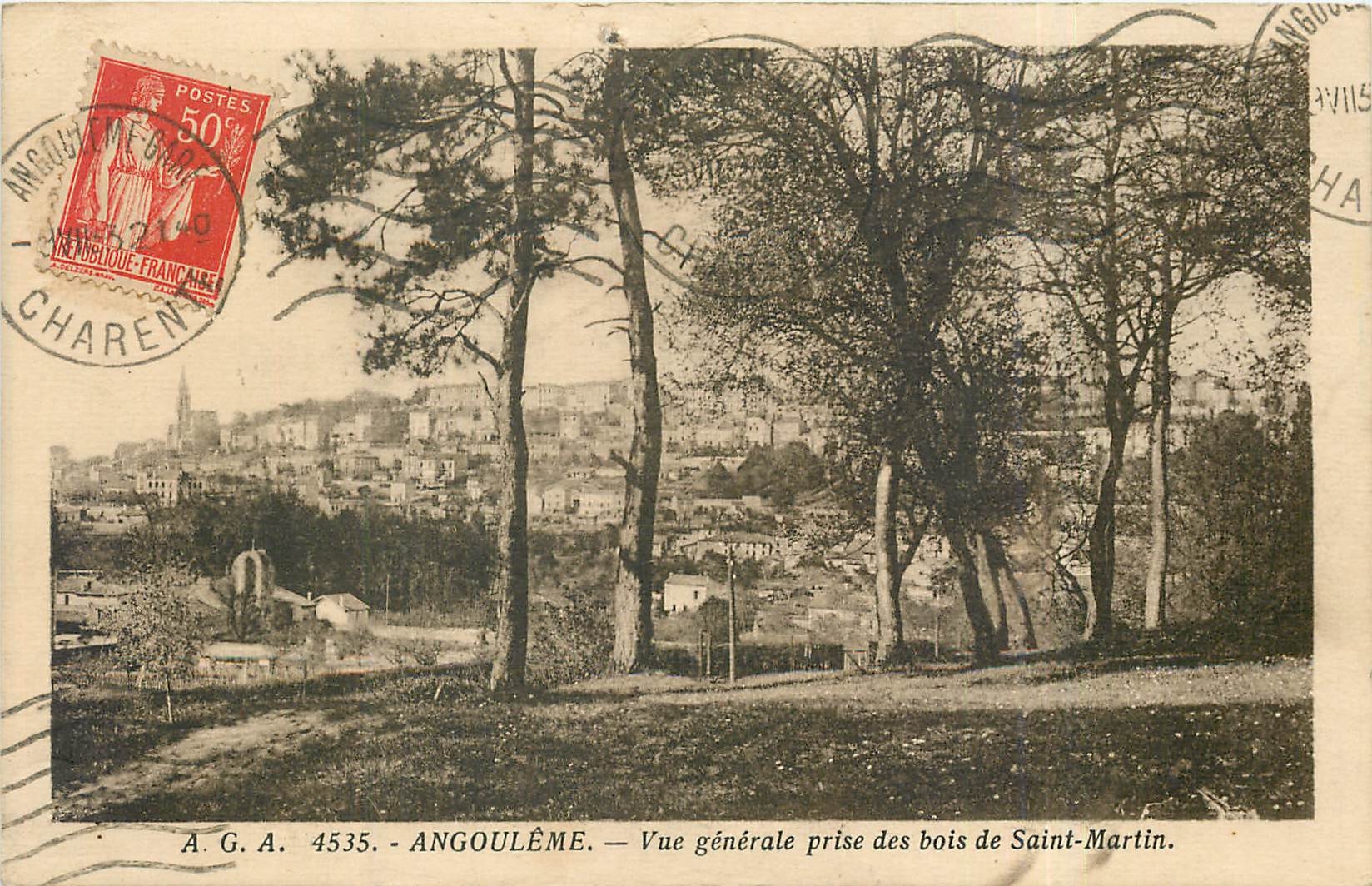 CPA Angouleme Vue generale prise des bois de Saint Martin 