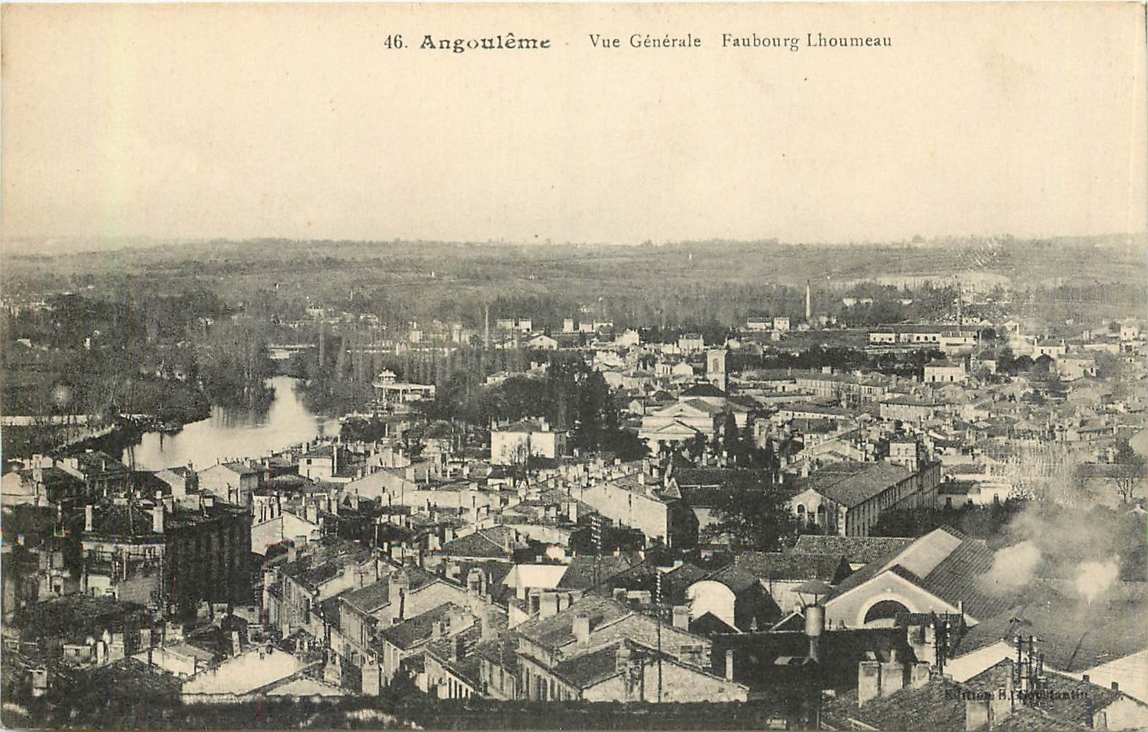 CPA Angouleme Vue Generale Faubourg Lhoumeau 