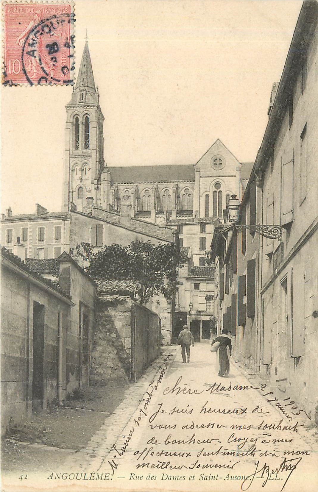 CPA Angouleme Rue des Dames et Saint Ausone 
