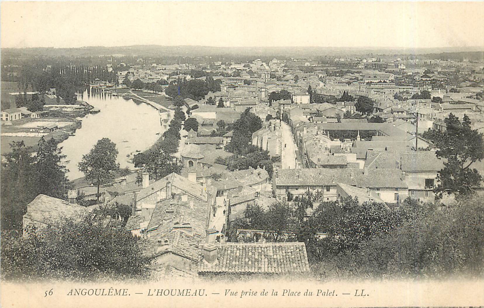 Angoulême — L' Houmeau — Vue prise de la Place du Palet — LL.