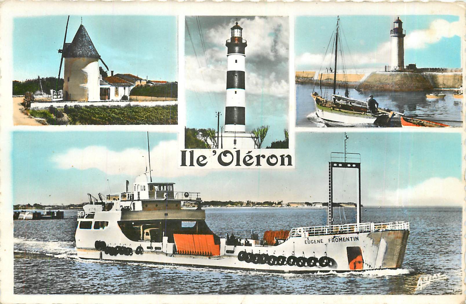 CPM Sur la Cote de Lumiere Ile d'Oleron Bac Bateau Pahre 