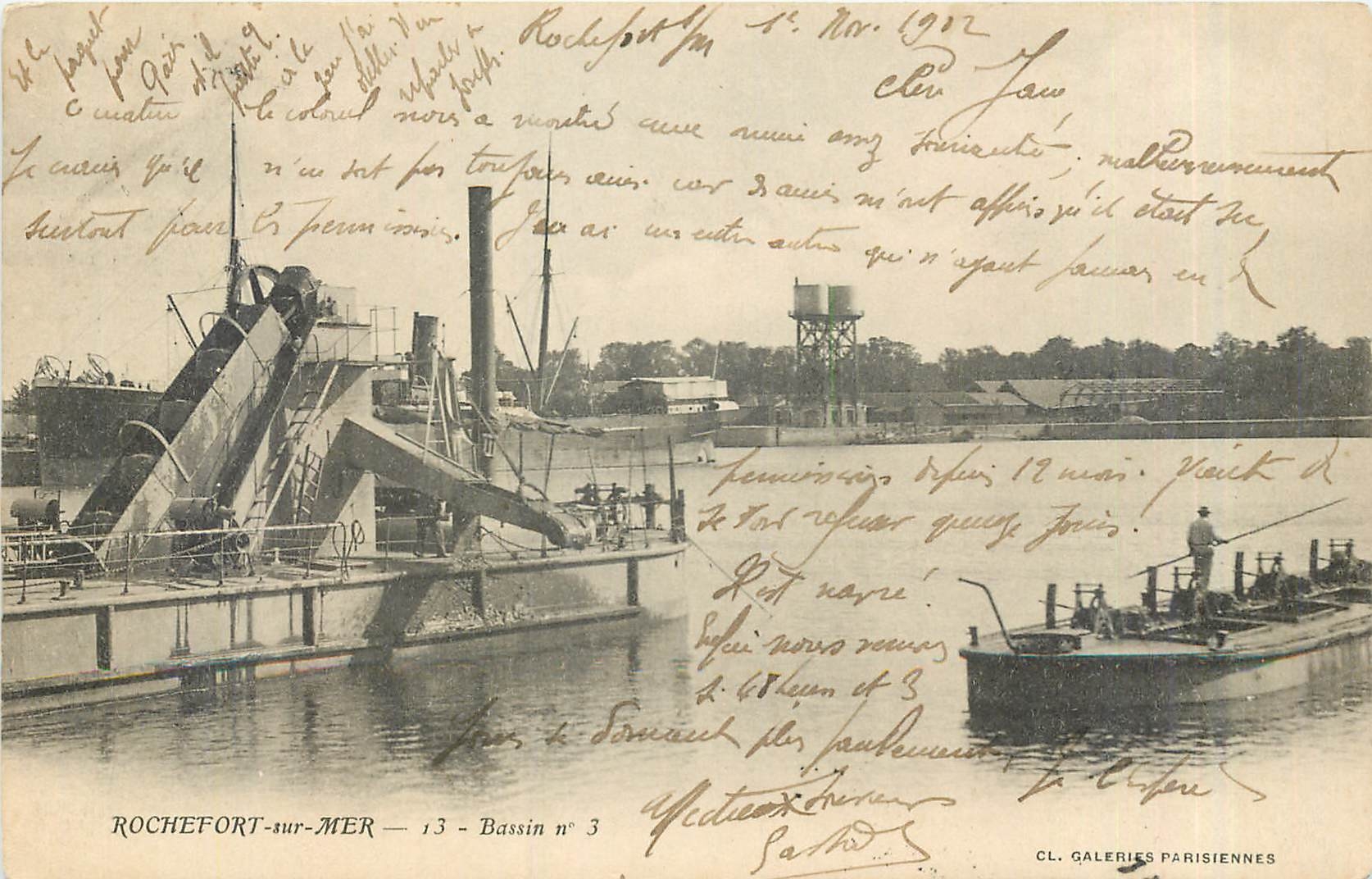 CPA Rochefort sur Mer Bassin Bateau