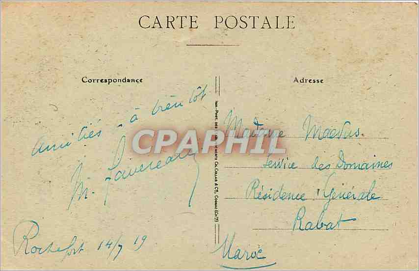CPA Rochefort sur Mer Avenue de Royan  — Back