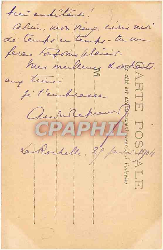 CPA La Rochelle Tour St Jean  — Verso