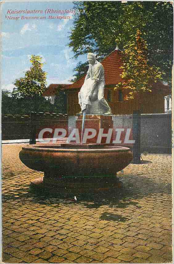 CPA Kaiserslautern Rheinplatz Neuer Brunnen am Marktplatz 