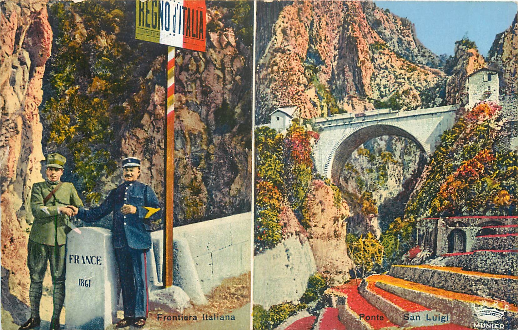 CPA Frontiera Italiana Ponte San Luigi 