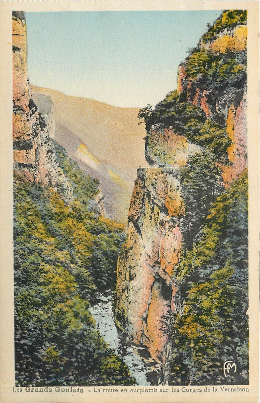 CPA Les Grands Goulets La Route en surplomb sur les Gorges de la Vernaison 