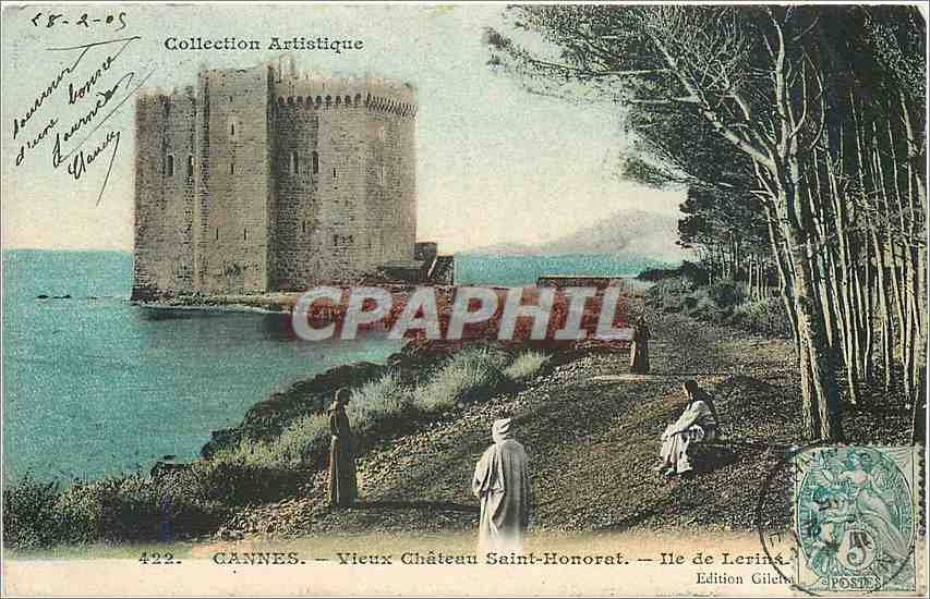 CPA Cannes Vieux Chateau Saint Honorat Ile de Lerins 