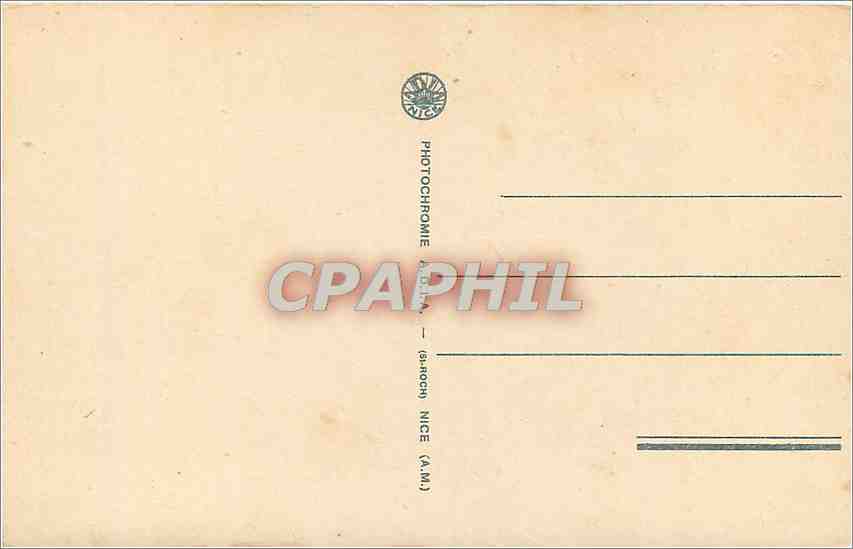 CPA Grimaldi Ventimiglia Balzi Rossi et Hotel Miramare Train — Rückseite