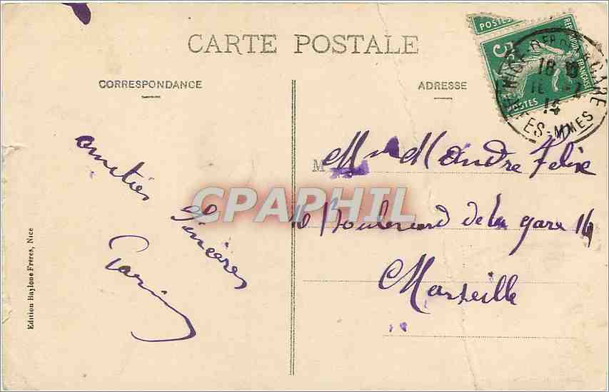 CPA Carna Val de Nice Char de la Musique Les Voires Tiranty Coyez et Vallee Constructeurs  — Rückseite