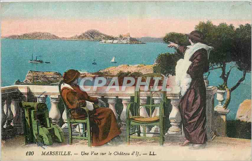CPA Marseille Une Vue sur le Chateau d'If 