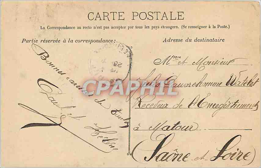 CPA Marseille La Fontaine Estrangin  — Rückseite