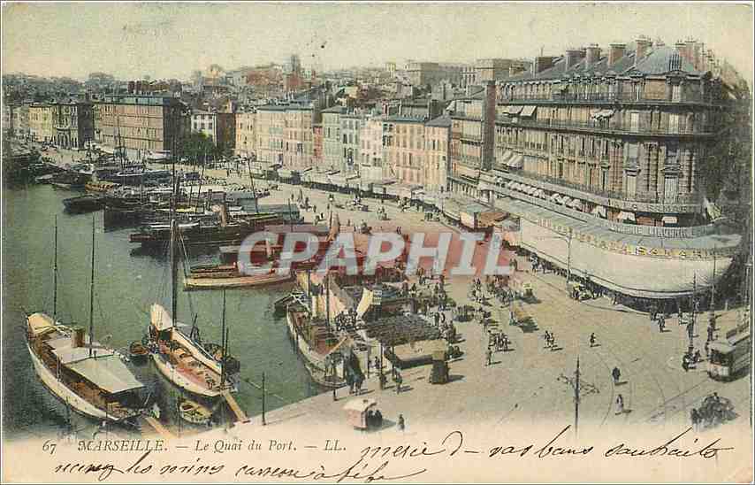 CPA Marseille Le Quai du Port Bateaux