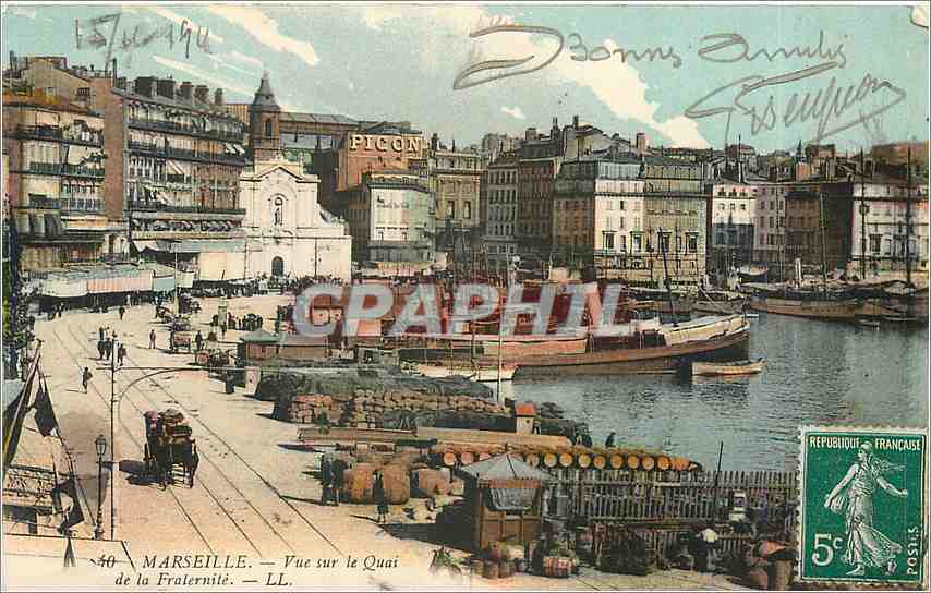 Marseille — Vue sur le Quai de la Fraternité — LL
