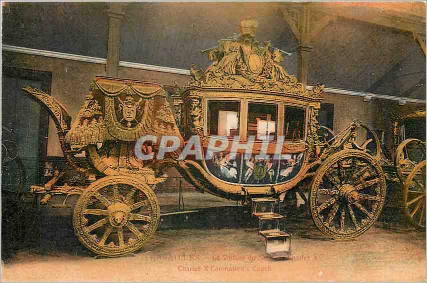 CPA Versailles La voiture du Sacre de Charles X
