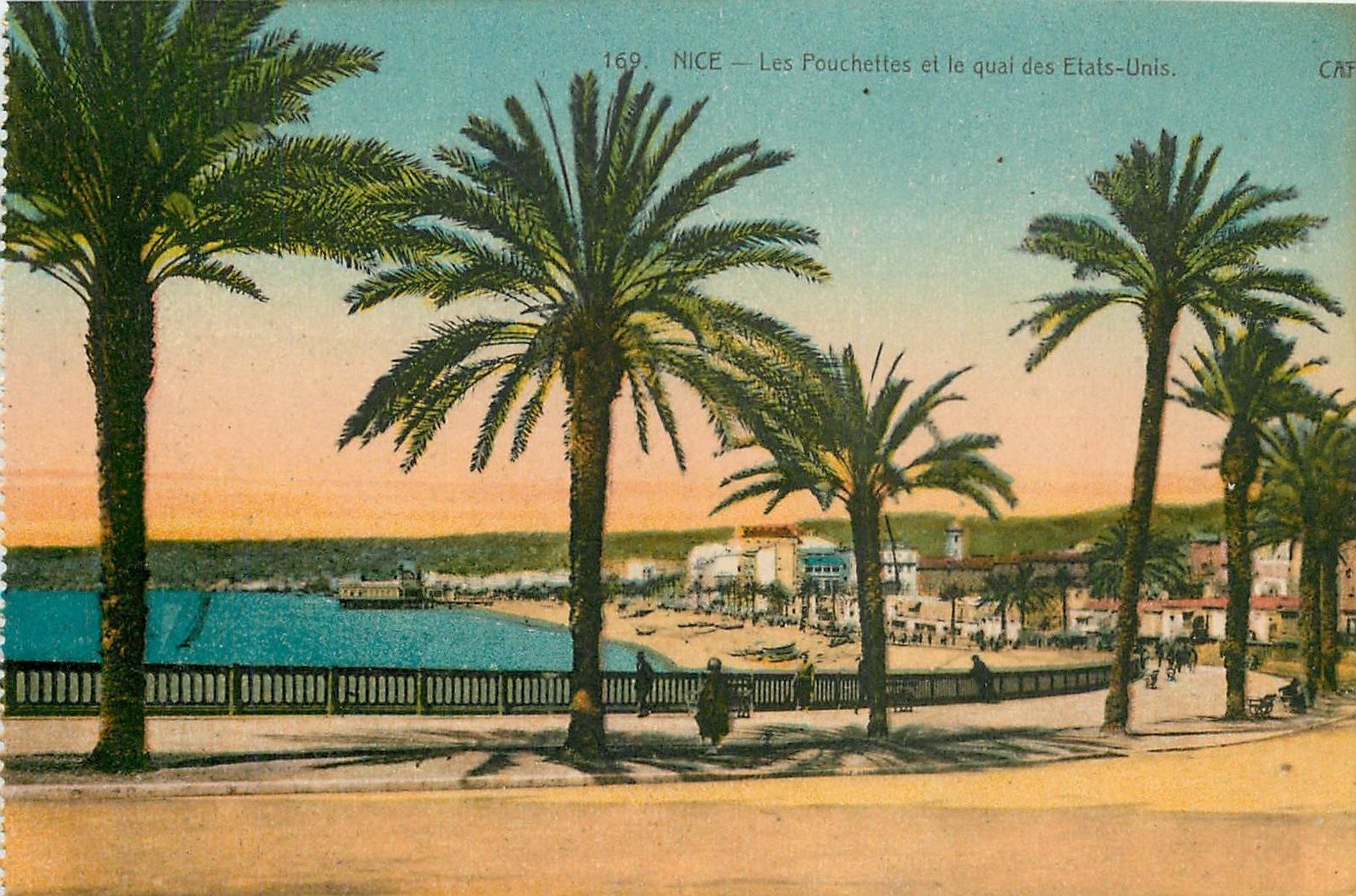 CPA Nice Les Pouchettes et le quai des Etats Unis 